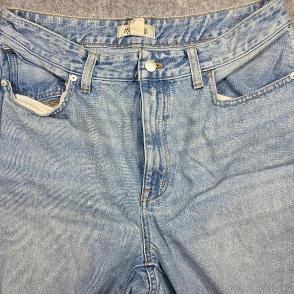 Madewell Jeans Women 28 Blue Straight Leg High Rise Light Wash - Picture 6 of 16
